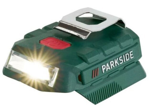 PARKSIDE PAA 20-Li B2 USB Adapteris + LED zibintas