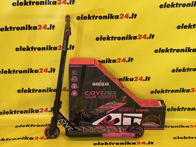 Triukinis Paspirtukas MADD GEAR Carve Pro X 2020 Scooter Black/Pink